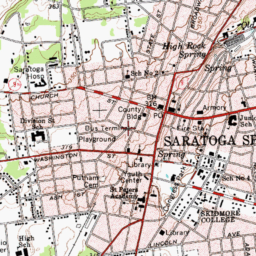 Topographic Map of Franklin Square, NY