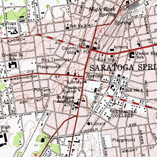 Topographic Map of Bethesda Episcopal Church, NY