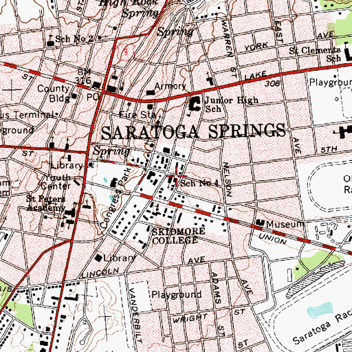 Topographic Map of Christian and Missionary Alliance Church, NY