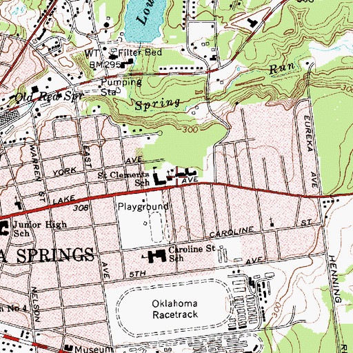 Topographic Map of Saint Clements Roman Catholic Church, NY