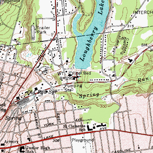 Topographic Map of Saratoga Pumping Station, NY