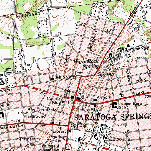 Topographic Map of Grace Nazarene Church (historical), NY