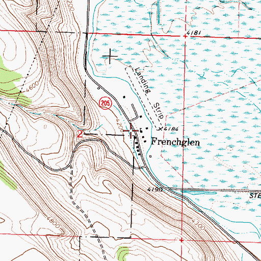 Topographic Map of Frenchglen Elementary School, OR