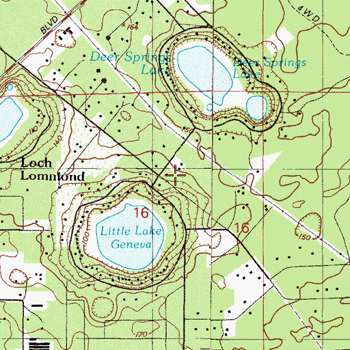 Topographic Map of Church of Christ, FL