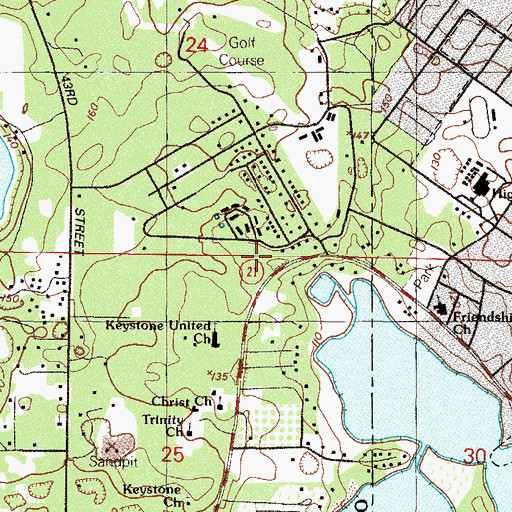 Topographic Map of Santa Fe Community College Watson Center, FL