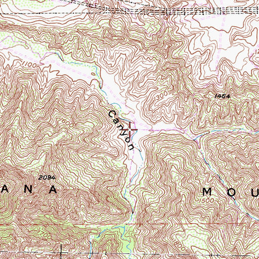Topographic Map of East Fork Salt Canyon, CA