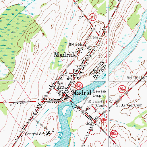 Topographic Map of First Congregational Church, NY