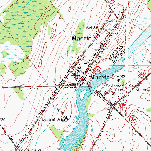 Topographic Map of Hepburn Public Library, NY