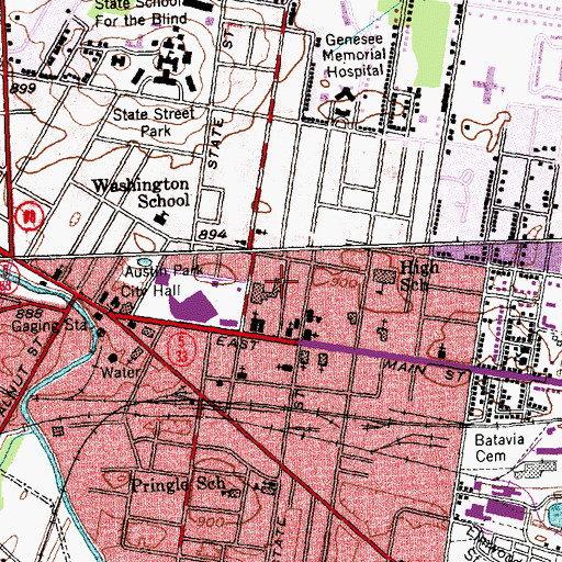 Topographic Map of Saint Lukes Manor (historical), NY