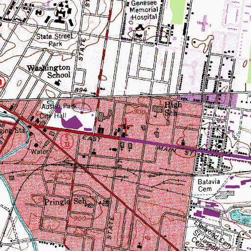 Topographic Map of Saint Joseph's Convent (historical), NY