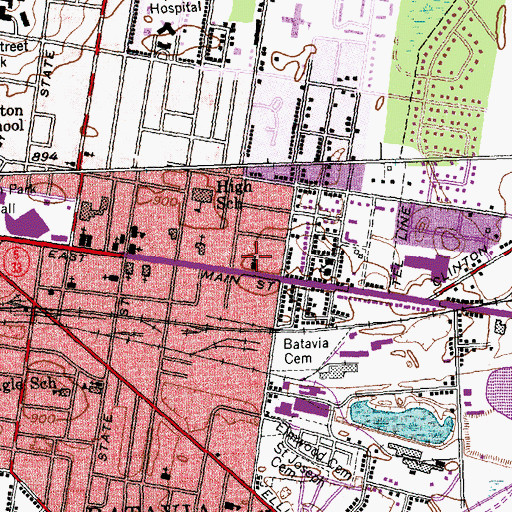 Topographic Map of First Church of Christ Scientist, NY