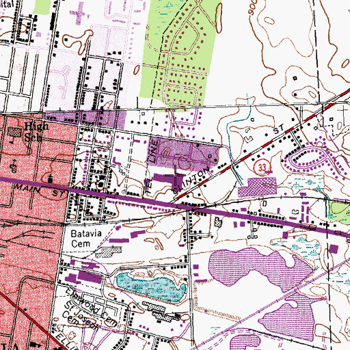 Topographic Map of Big "N" Plaza Shopping Center, NY
