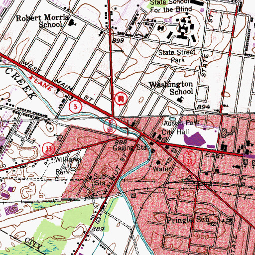 Topographic Map of Holland Land Office Museum, NY