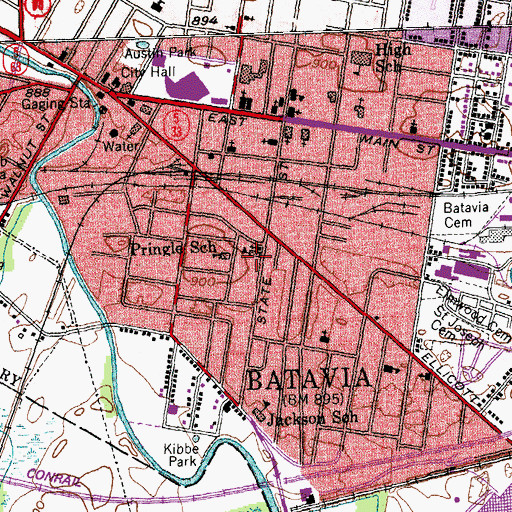 Topographic Map of Saint Anthony's Roman Catholic Church, NY