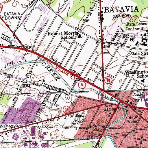 Topographic Map of First Wesleyan Church, NY