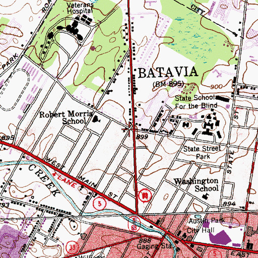 Topographic Map of Seventh Day Adventist Church, NY