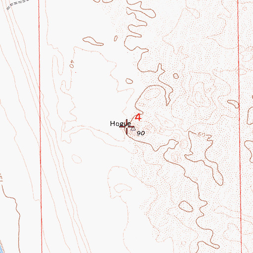 Topographic Map of East Mesa, CA