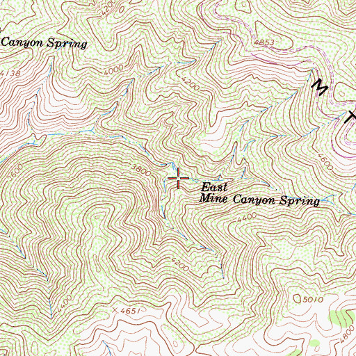 Topographic Map of East Mine Canyon Spring, CA