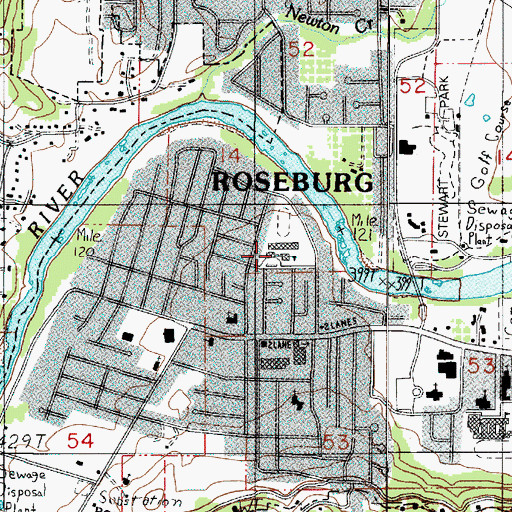 Topographic Map of Fullerton Elementary School, OR