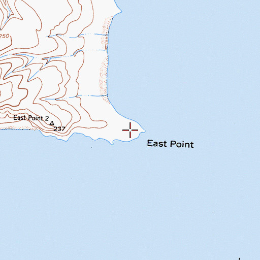 Topographic Map of East Point, CA