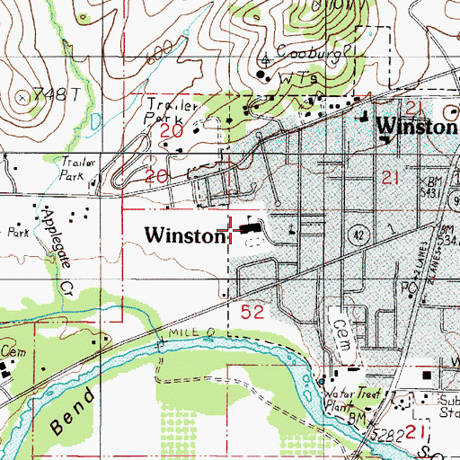 Topographic Map of McGovern Elementary School, OR