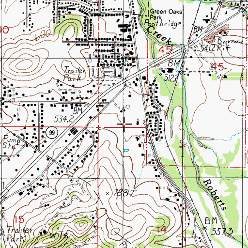 Topographic Map of Umpqua Valley Christian School, OR