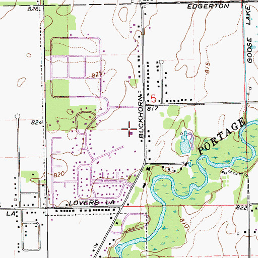 Topographic Map of New Hope Assembly of God Church, MI