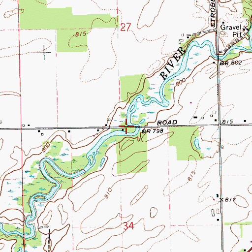 Topographic Map of Hoshel Canoe Park, MI