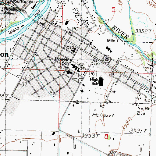 Topographic Map of Bureau of Land Management Salmon Field Office, ID