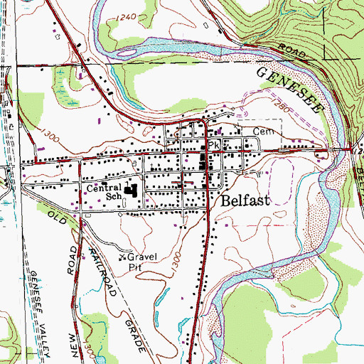 Topographic Map of First Free Methodist Church, NY