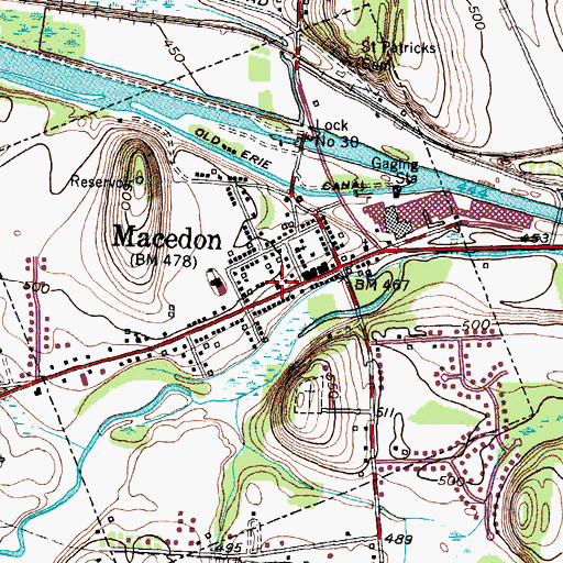 Topographic Map of First Baptist Church of Macedon, NY