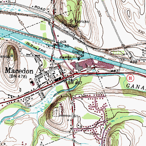 Topographic Map of Saint Patrick's Catholic Church, NY