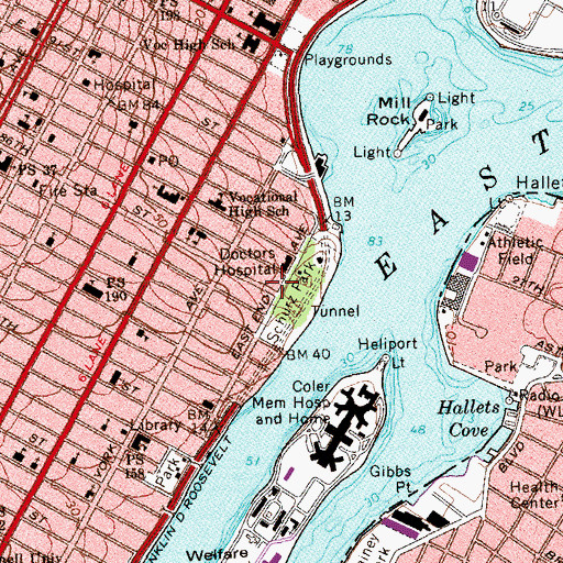 Topographic Map of Henderson Place Historic District, NY