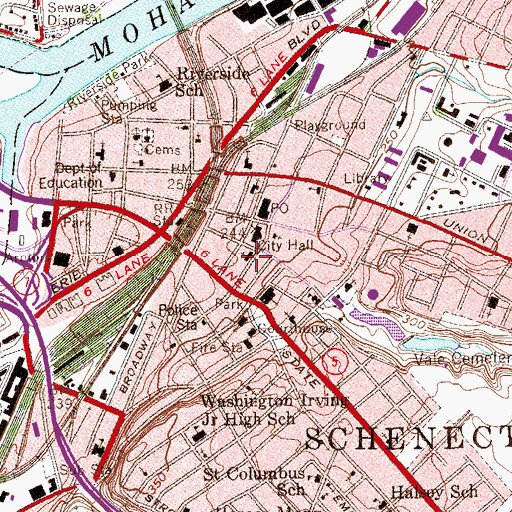 Topographic Map of Friedens United Church of Christ, NY