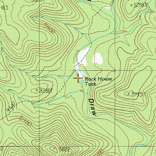 Topographic Map of Rock House Tank, AZ