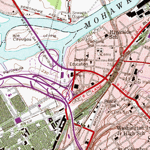 Topographic Map of Schenectady County Community College, NY