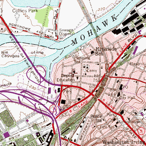 Topographic Map of Mohawk Club, NY
