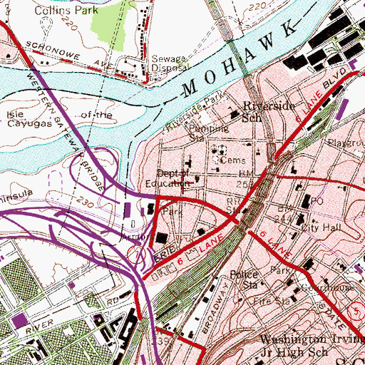 Topographic Map of Schenectady Civic Play House, NY
