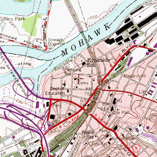 Topographic Map of Saint George Episcopal Church, NY