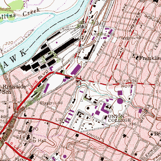 Topographic Map of Saint Anthony's Italian Roman Catholic Church, NY