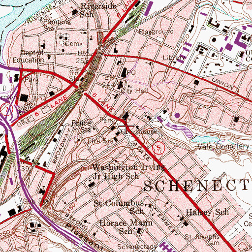 Topographic Map of Veterans Park, NY