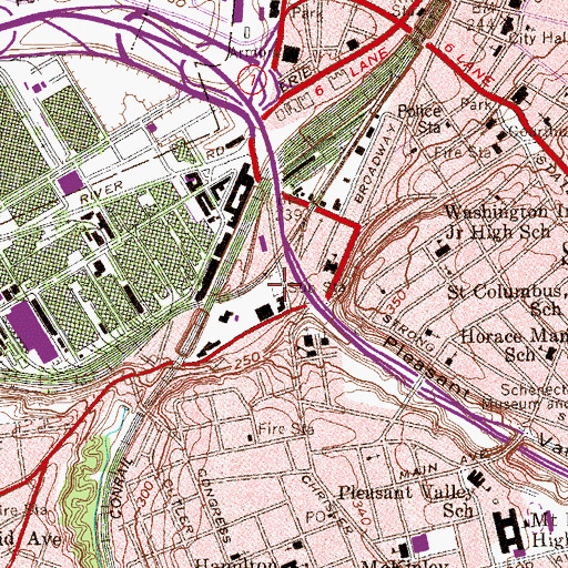 Topographic Map of Niagara-Mohawk Power Corporation Weaver Street Sub-Station, NY