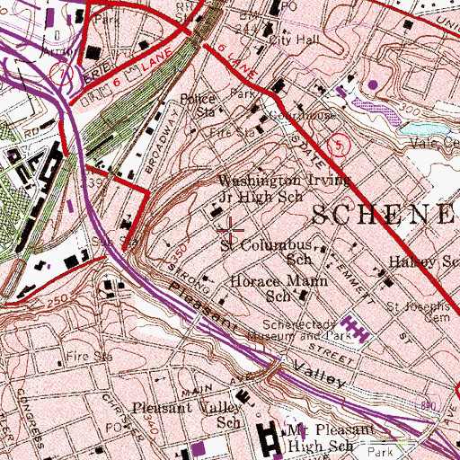 Topographic Map of Bethel Church of God in Christ, NY