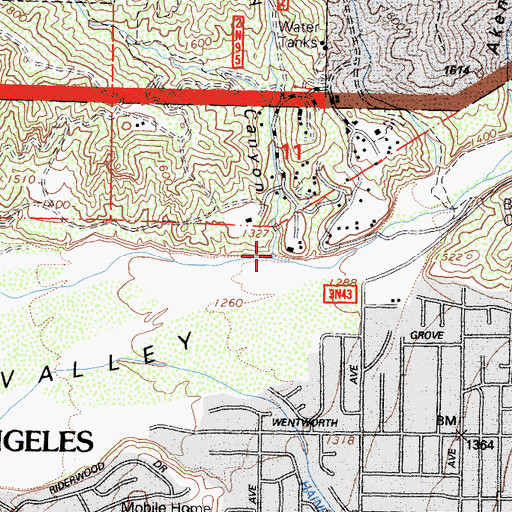 Topographic Map of Ebey Canyon, CA