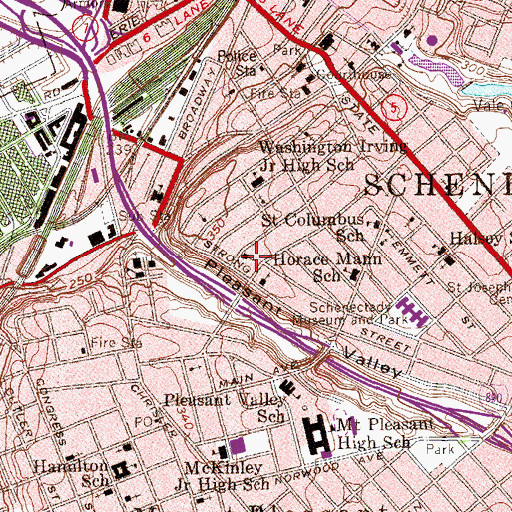 Topographic Map of Mount Carmel House (historical), NY