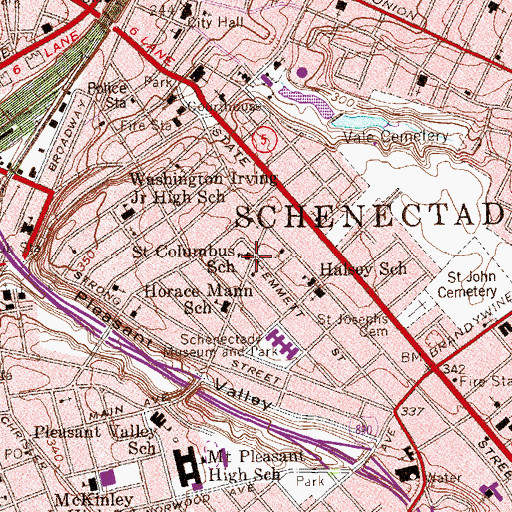 Topographic Map of Boys Club Community Center, NY