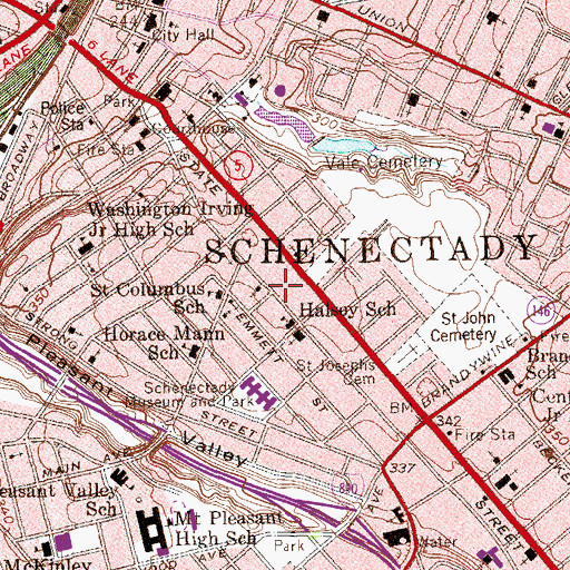 Topographic Map of Niagara-Mohawk Power Corporation Emmett Sub-Station, NY