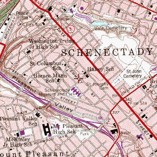 Topographic Map of Church of God in Christ, NY