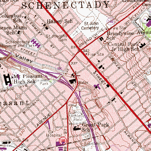 Topographic Map of Saint Teresa's Carmelite Monastery, NY