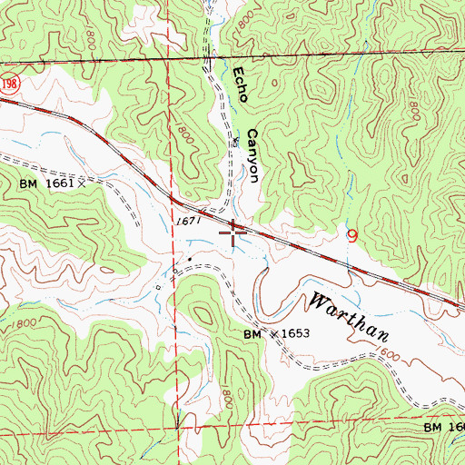 Topographic Map of Echo Canyon, CA
